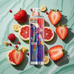 UWIN Crystal 10000 Pufuri Capsă Dispozabilă Căpșuni Zmeură Cireșe cu Lumini RGB