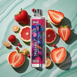 UWIN Crystal 10000 Pufuri Capsa Dispozabila Capsuni Coacaze Visine cu Iluminare RGB