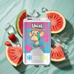 UWIN Crystal Twins 40000 Pufuri Dispozabil Capsuni Gheata Pepene Verde Doua Arome