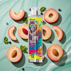 Uwin Crystal 10000 Pufuri Capsa Unica Pesca si Afine cu Lumini RGB