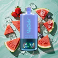 VapSolo Triple 30000 Pufuri Capsă Unică Capsuni Pepene Albastru Gheață Port Type-C