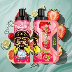 VapSolo VIKING 12000 Pufuri Vape de Unică Folosință Căpșuni Zmeură Gheață Tip-C