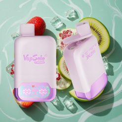 Vapsolo Twins 20000 Pufuri Port USB-C Dispozitiv Vaporizator Strugure Înghețat & Căpșună Kiwi